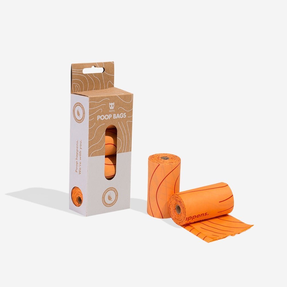 zeedog-poop-bag-refill-glow-in-the-dark_main-1.jpg Orange | Compostable Poop Bags | 60 Poop Bags - Image 1
